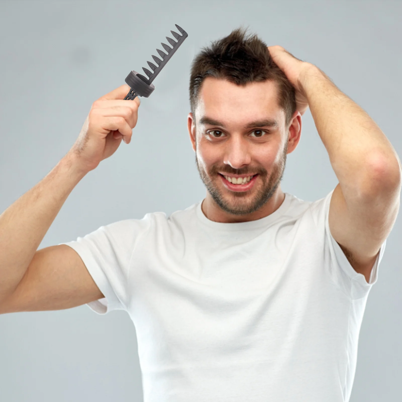 

Styling Comb Gel Back Hair Cream Long-lasting Fluffy Hairstyling Spray Definer Man Plastic 2 1 Oil Head