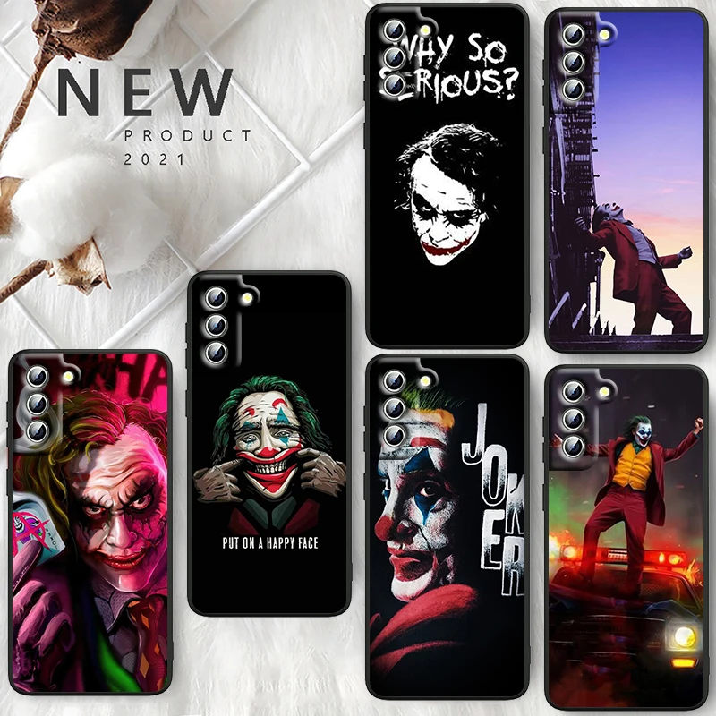 

Superhero The Joker Anime Art Phone Case For Samsung Galaxy S23 S22 S21 S20 FE Ultra Pro Lite S10 5G S10E S9 Plus Black Cover