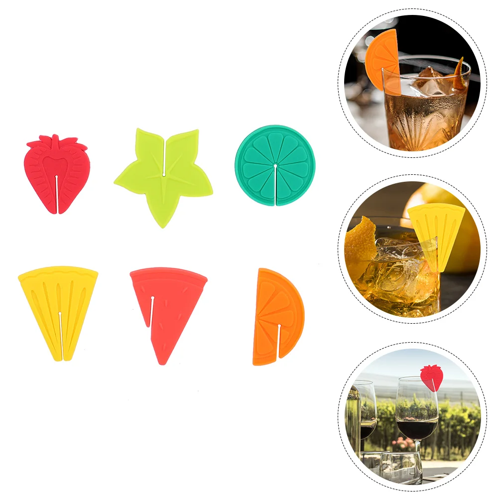 

Cupmarker Markers Drink Identifier Hanging Cocktail Charms Decoration Adornment Practical Clip Interesting Fruit Goblet