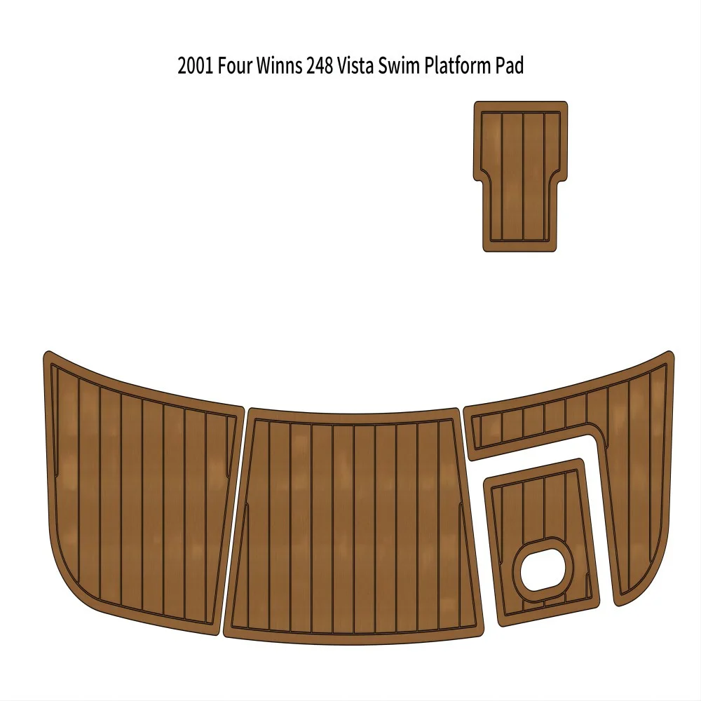 2001 Four Winns 248 Vista Swim Platform Boat EVA Faux Foam Teak Deck Floor Pad