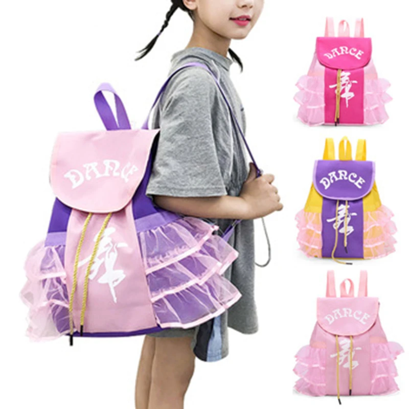 

Ruoru Lace Girl Dance Bag For Girls Dance Ballet Bag For Girls Baby Children Ballerina Bag Kids Gymnastics Lace Backpack