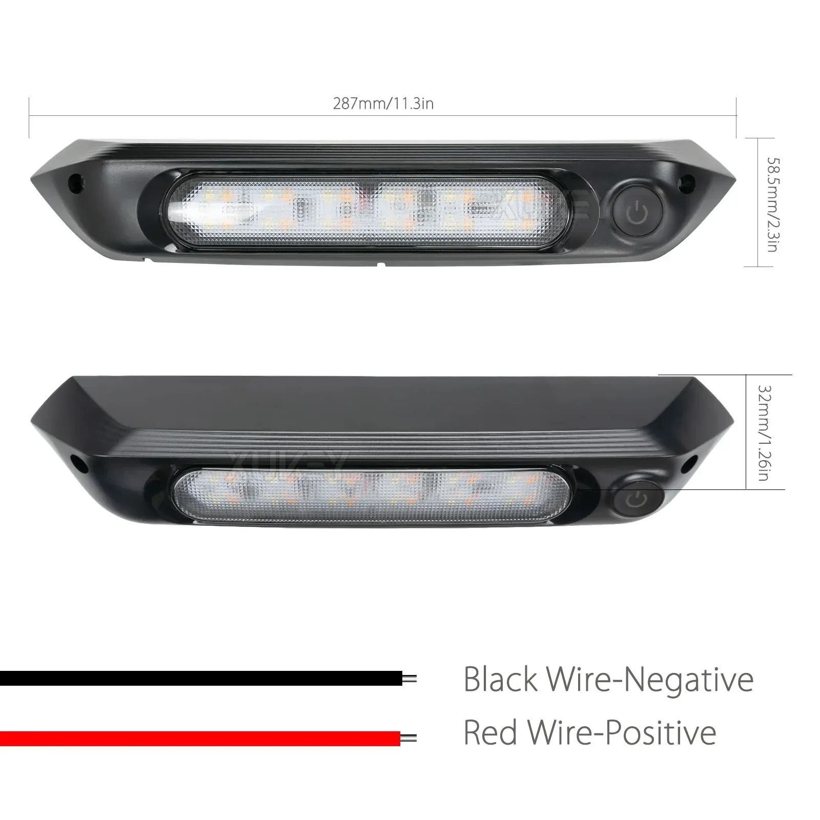 WANWUXIN двухцветный 285 мм 12 В-24 В тент для крыльца янтарно-белый водонепроницаемый с