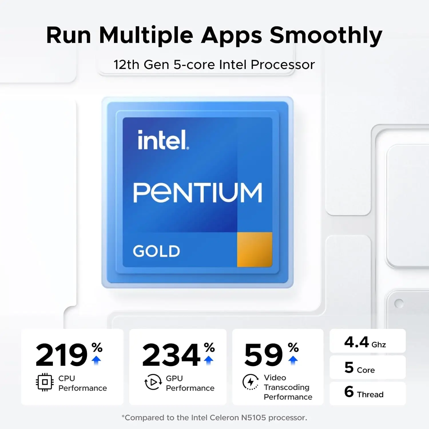 Фото DXP4800 Plus 4-дисковый настольный NAS с процессором Pentium Gold 8505 (5 ядер), поддержка 4K 60 Гц, сетевое хранилище (без дисков) №5