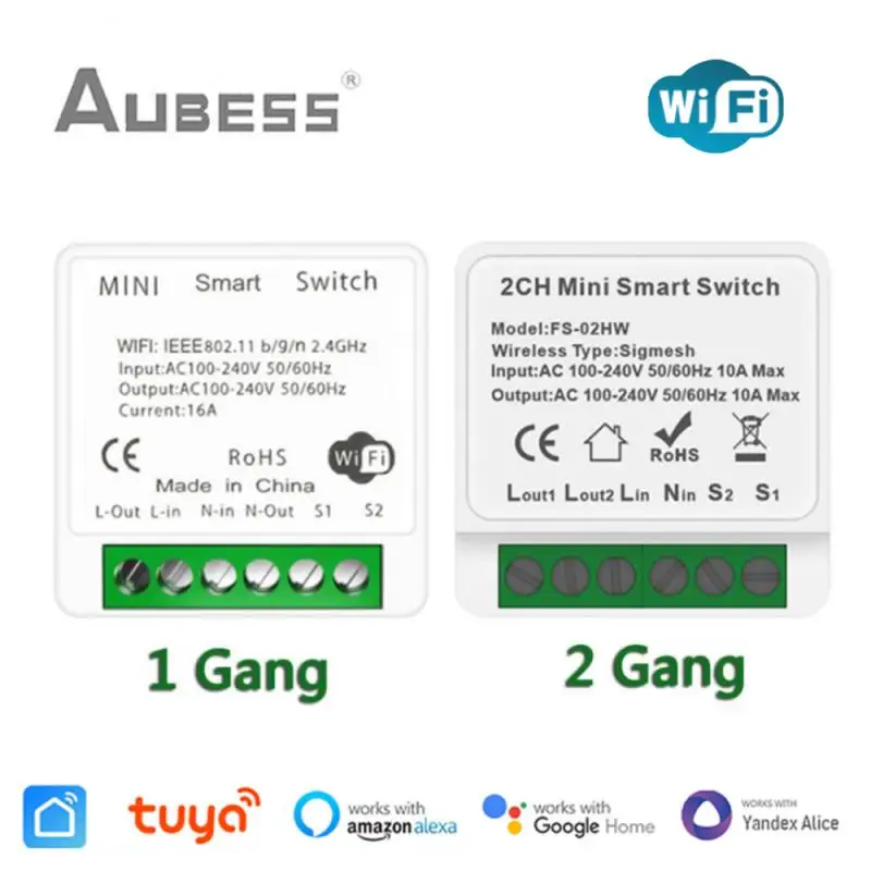 Mini wifi switch. Умное wi-fi реле mini smart switch tuya aubess 16a. zigbee switch mini z1 3 ch. tuya aubess 16a инструкция.