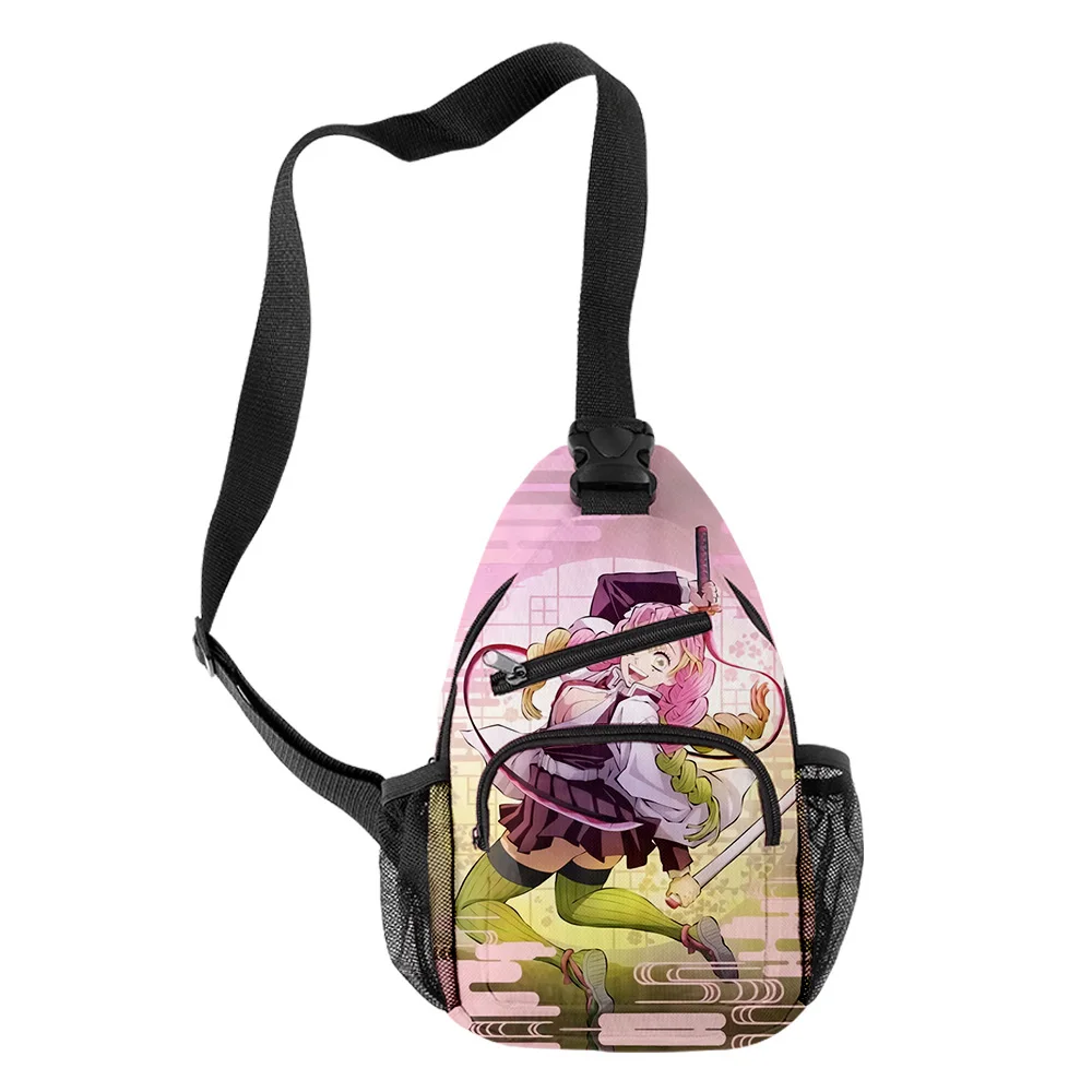 

Harajuku Anime Demon Slayer Boys/Girls 3D Print Chest Bags Oxford Waterproof Sports Crossbody Travel Bags Funny Shoulder Bags