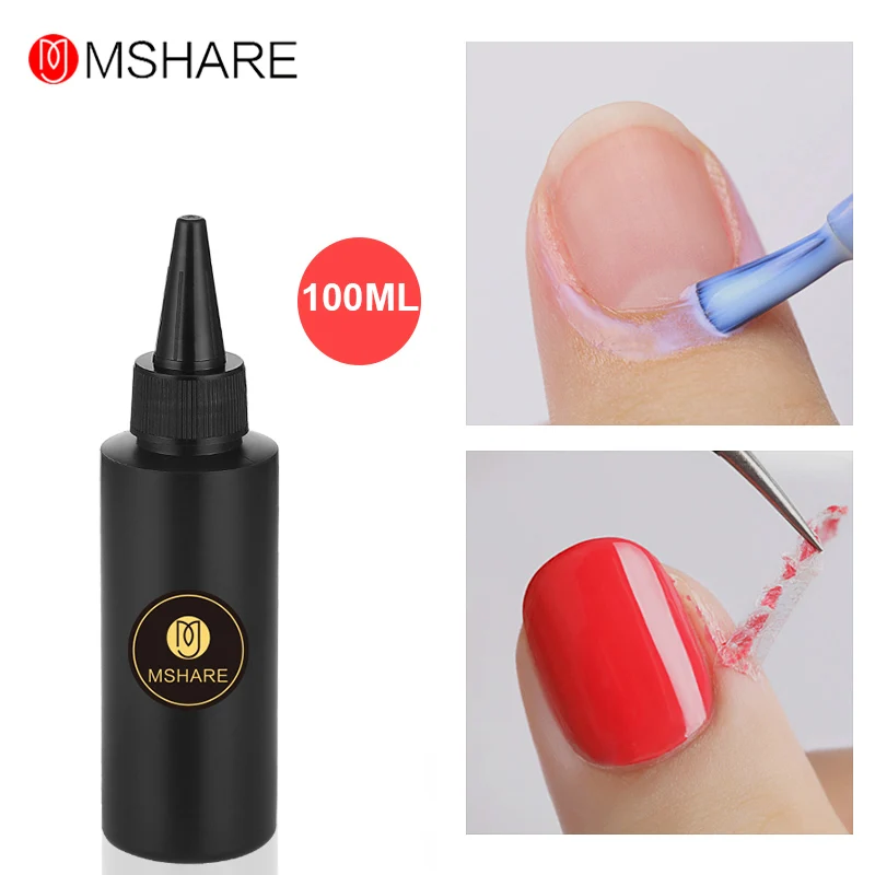 

MSHARE 100ML Peel Off Latex Tape Anti-overflow Cuticle Nail Skin Protector Odor-Free Nail Polish Nail Art Care Tool Glue