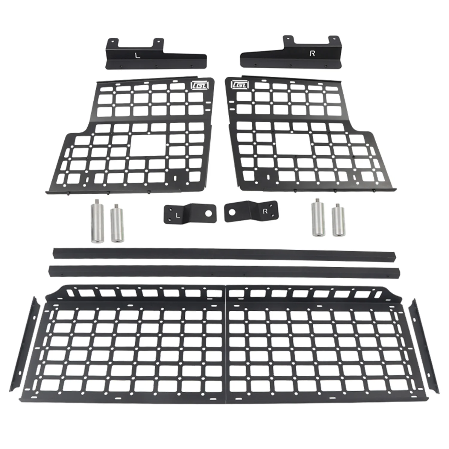 Фото CGZ для Toyota Land Cruiser Prado LC90 LC95 1996-2002, автомобильная панель Molle, задняя полка для багажника, стойки для хранения, грузовые органайзеры №2