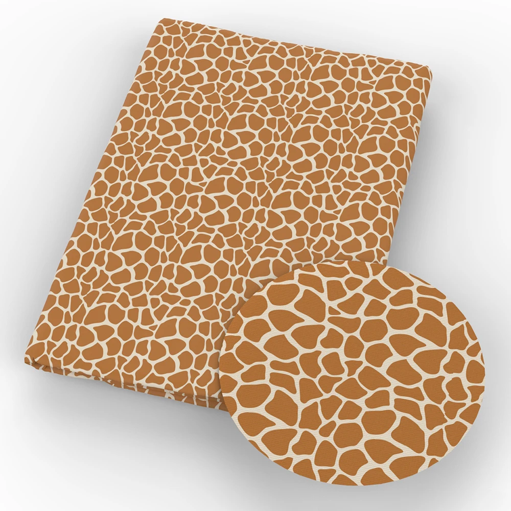 Материал из полиэстер-хлопка с пятнистым леопардовым патчворком из животной кожи для тканей, шитья, квилтинга, рукоделия, ручной работы C17277 ON.