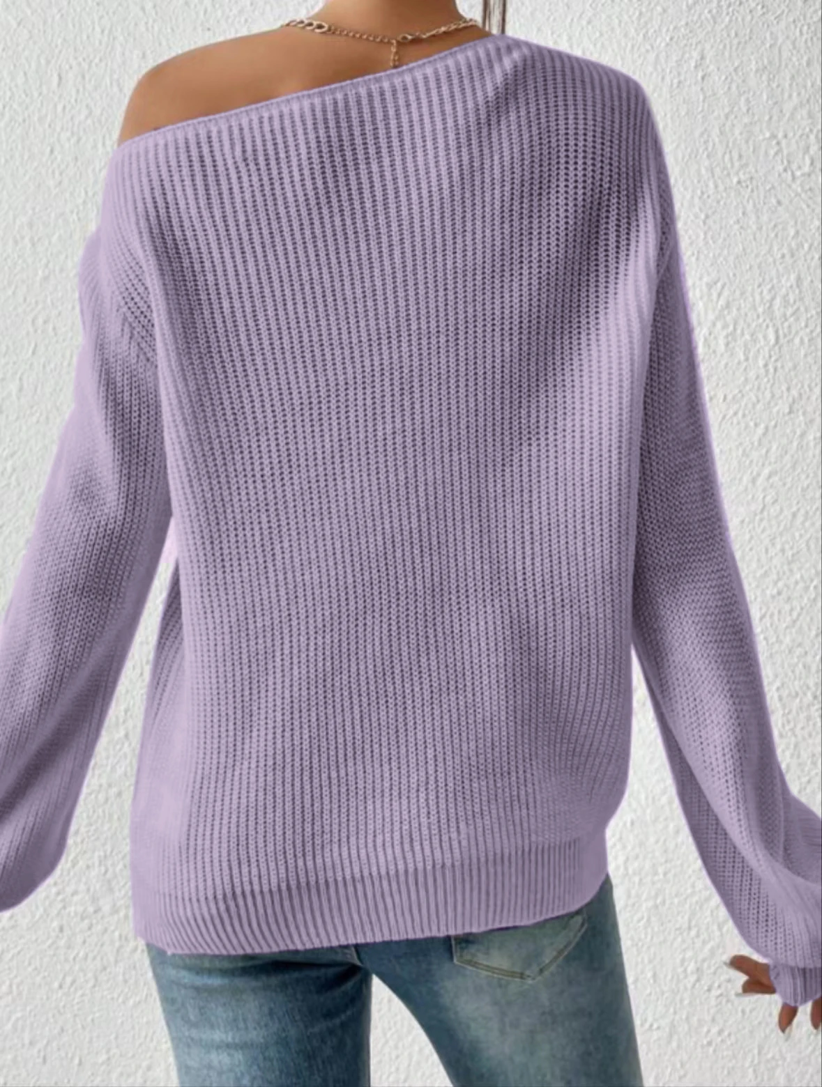 Женский свободный свитер из полиэстера