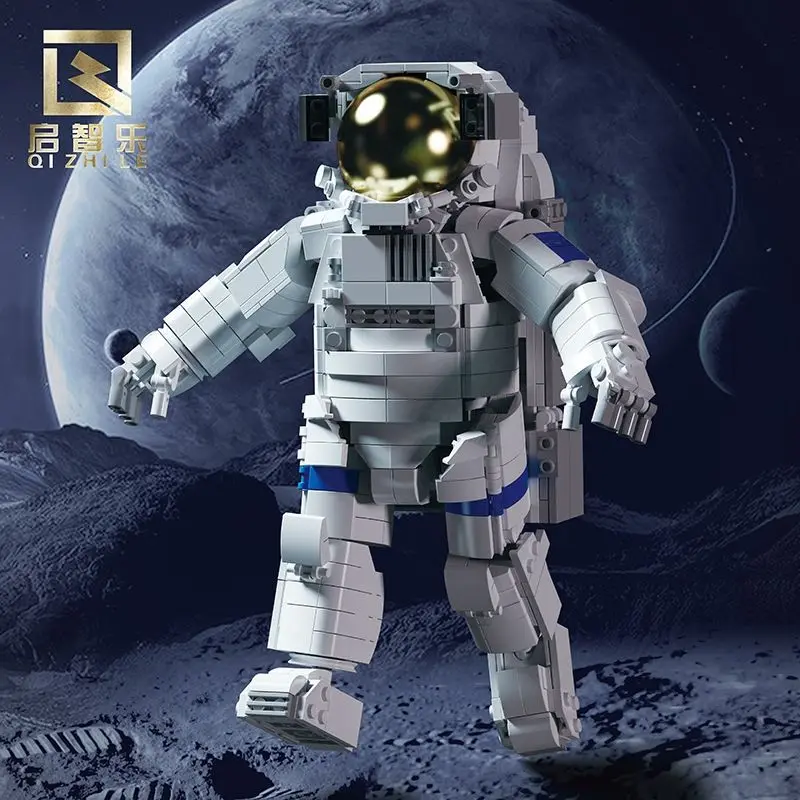 

Toys Blocks Space Moon Satellite Astronaut Building Bricks Creative Ideas Assembly Collection Model for Children Boys Friends