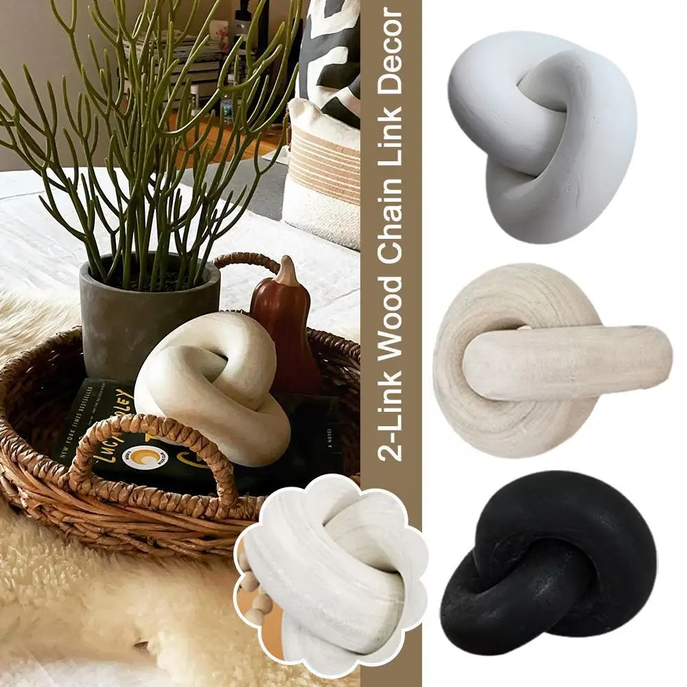 

Новая деревянная цепочка в стиле бохо, украшение в виде шара, резная цепочка ручной работы в фермерском стиле, офисное ремесло с 3 звеньями, х...