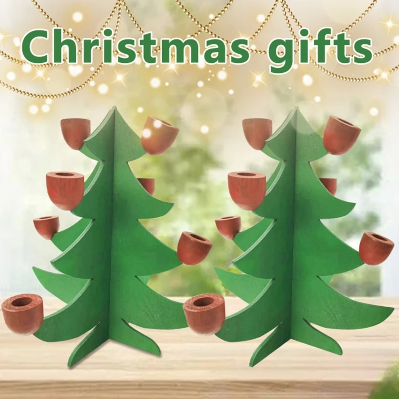 SZWA элегантный деревянный подсвечник для рождественской елки поделки