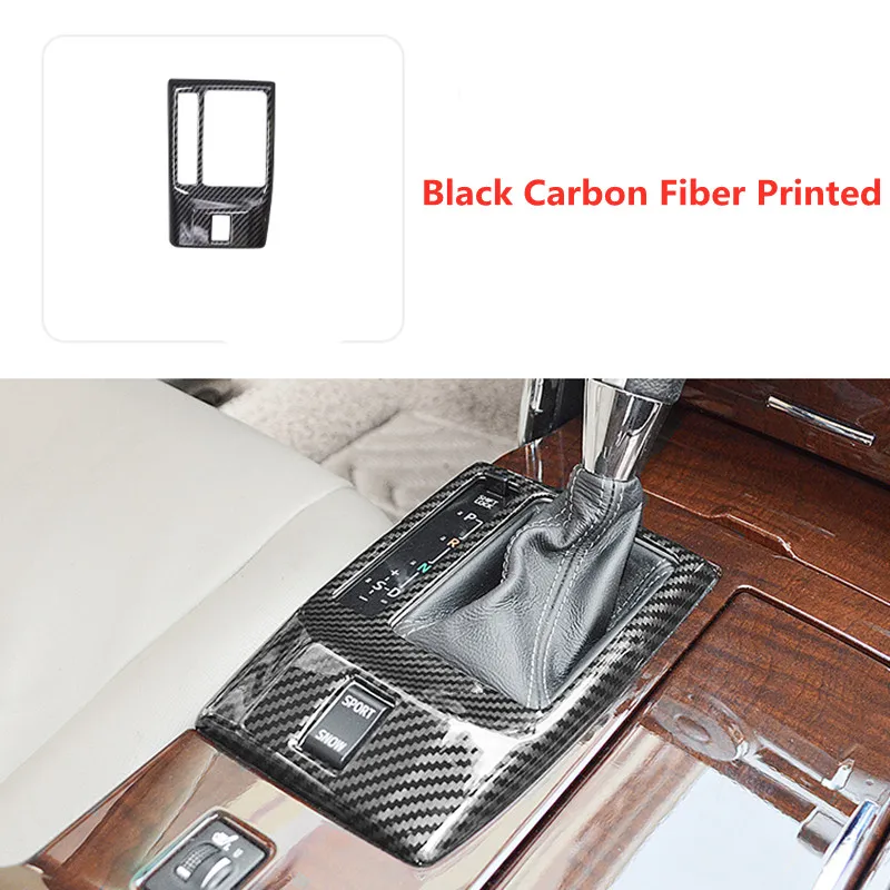 

Black Red Carbon Fiber Printed Car Gear Panel Sticker Cover Moulding Trim for TOYOTA MARK X 2010-2018