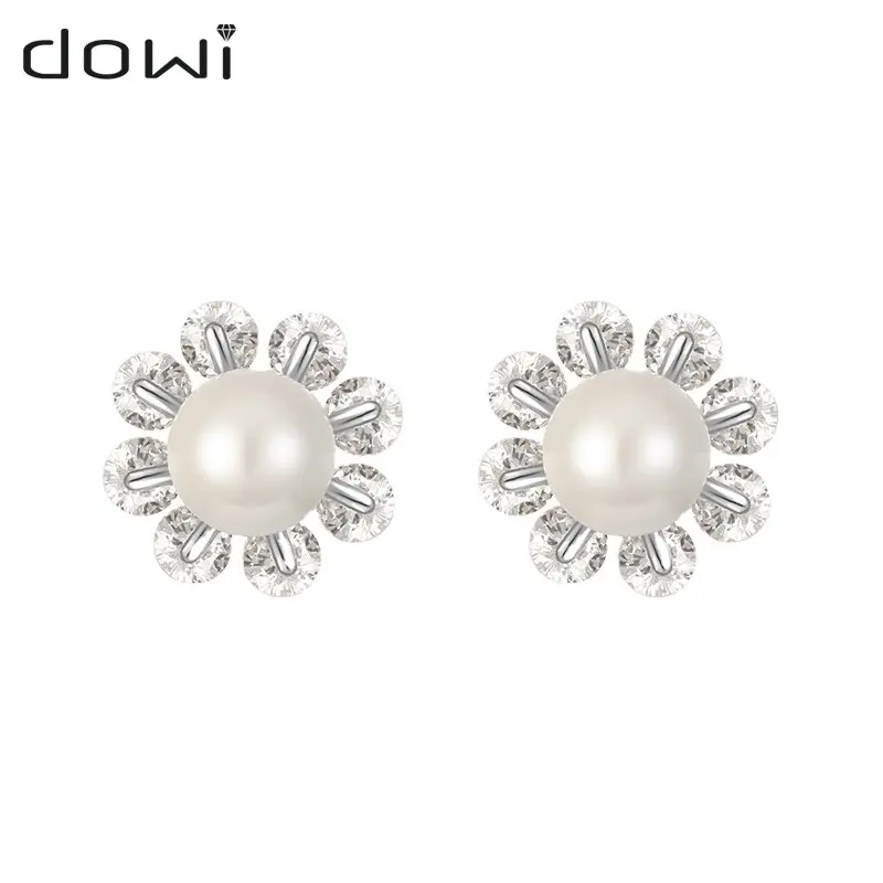 

Dowi Elegant Romantic Unique Pearl Stud Earrings For Woman Korean Fashion Jewelry Party Girl's Lady Temperament Accessories