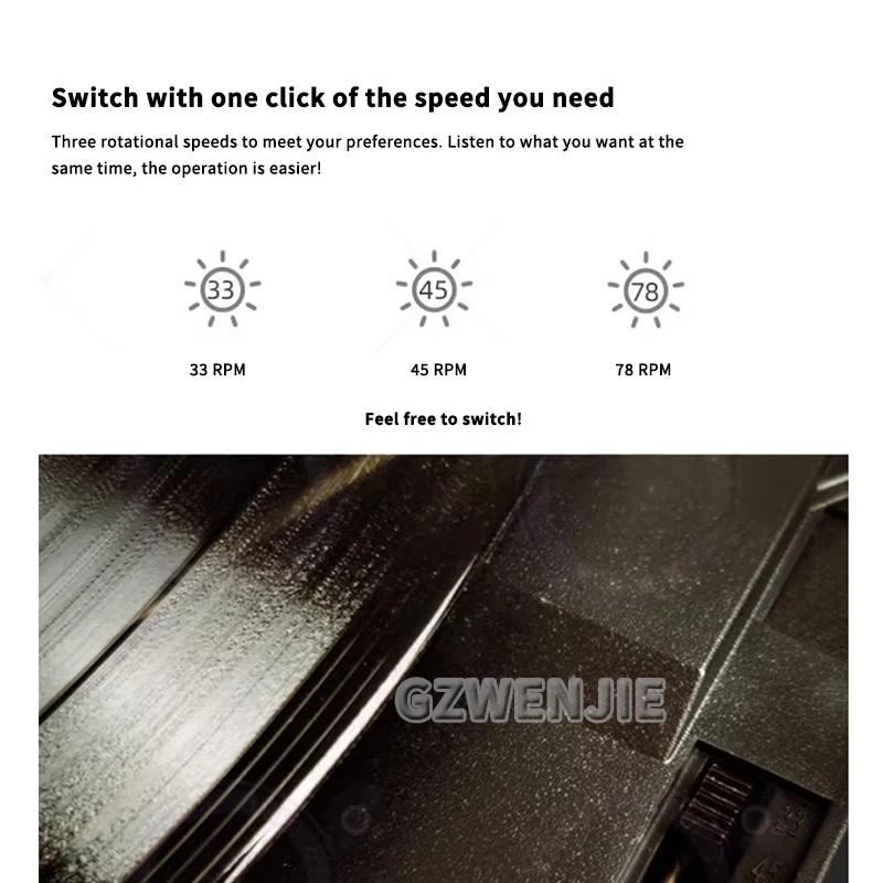 Преобразователь проигрывателя для с 33/45/78 об/мин сохранения виниловых