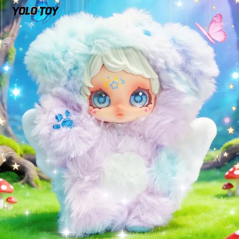 Фото Плюшевая игрушка-сюрприз YOLO TOY: милая светло-голубая пушистая кукла, брелок для сумки, украшение для дома и рабочего стола, подарок на день рождения, игрушки для взрослых коллекционеров №2