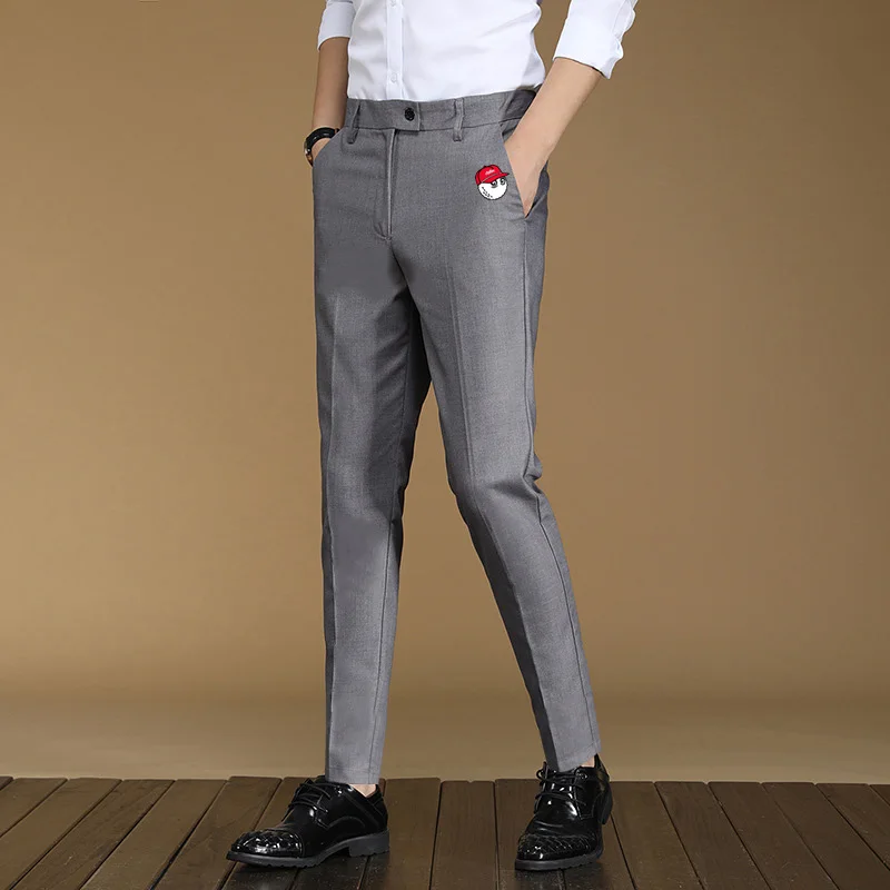 Spring Summer Elastic Leggings Golf Men's Sports Casual Pants Fashion New Trousers