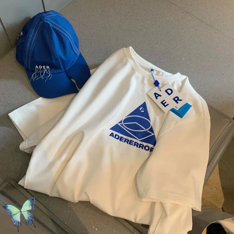 

Isosceles Triangle Embroidery Letter ADER ERROR Men's Summer T-shirt