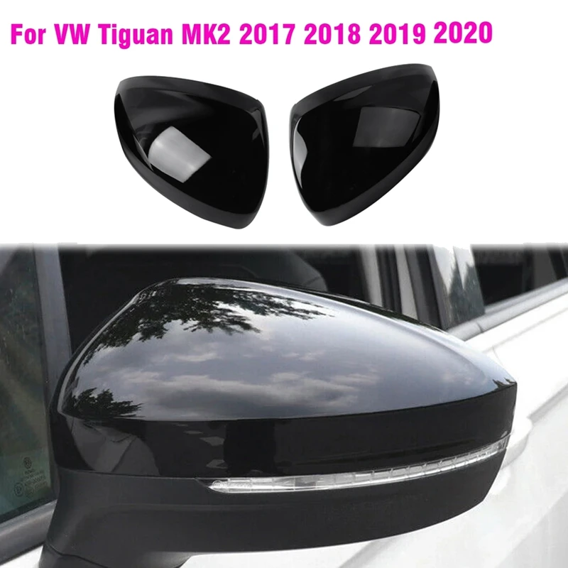 

Glossy Black Car Side Rearview Mirror Cover for Tiguan 2017-2021 Accessories