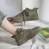 springautumn brand women sneakers high top canvas casual flats shoes woman lace up zapatos de mujer high quality ladies shoes
