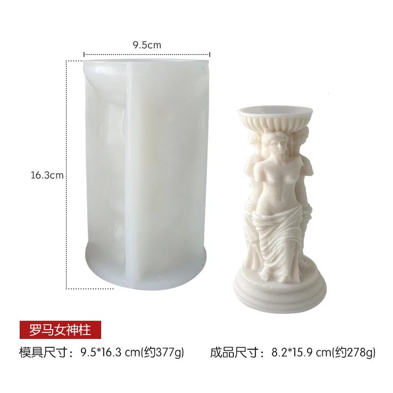 Силиконовая форма в ретро-стиле для ароматерапии и свечей штукатурный