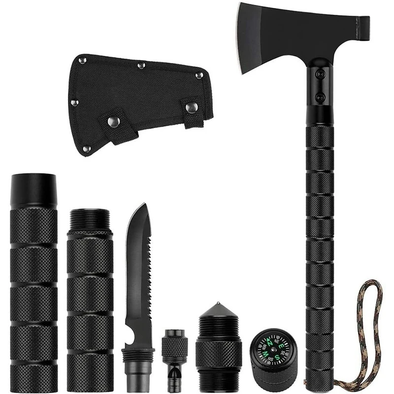 

Foldable Tourist Axe Multi Tool Kit Emergency Gear Tactical AX Survival Axe Outdoor Portable Ax Wild Camping Survival Tool топор