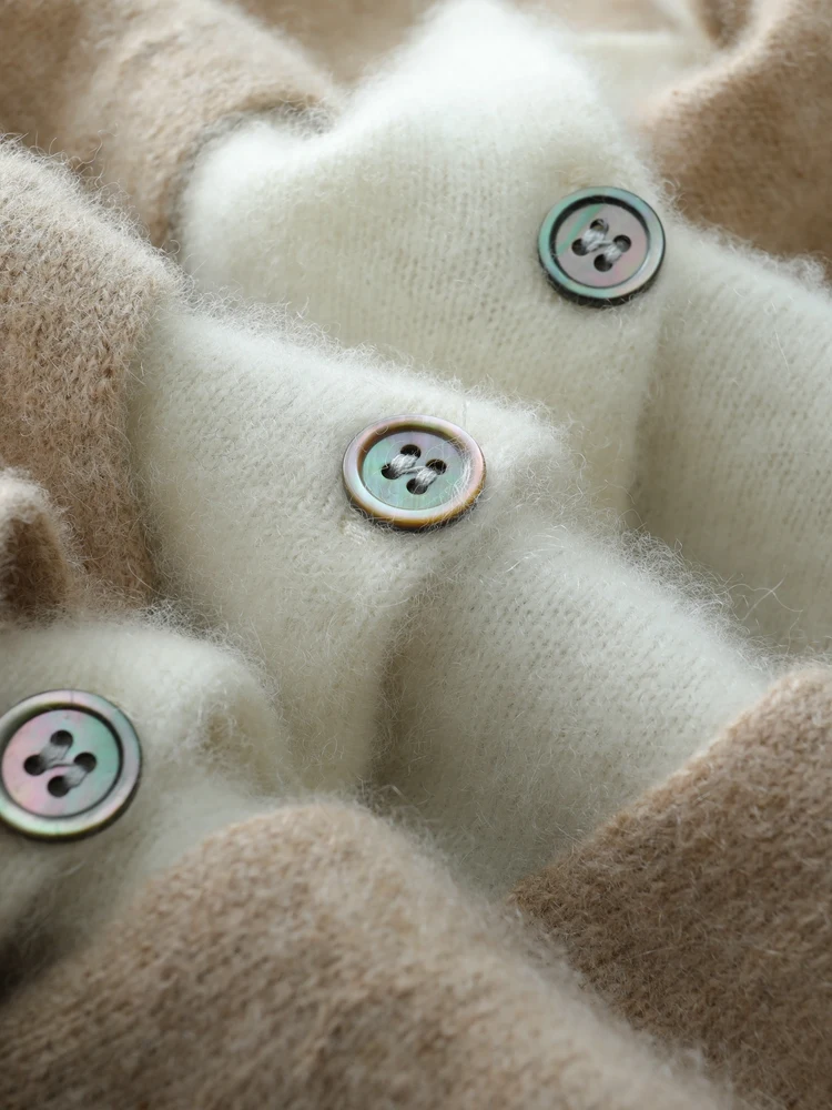 Женский кашемировый кардиган с V-образным вырезом