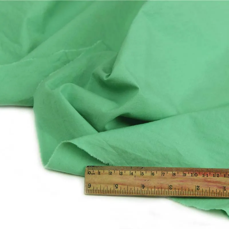 

2022 New Soft Green 100% Combed Cotton Washed Fine Fabric Tissue for DIY Summer Clothes Dress Shirt Handwork Craft Quilting Tela