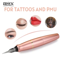 bmx professional pmu tattoo machine set permanent makeup machine eyebrow eyeliner lip rotary tattoo machine with rca cord