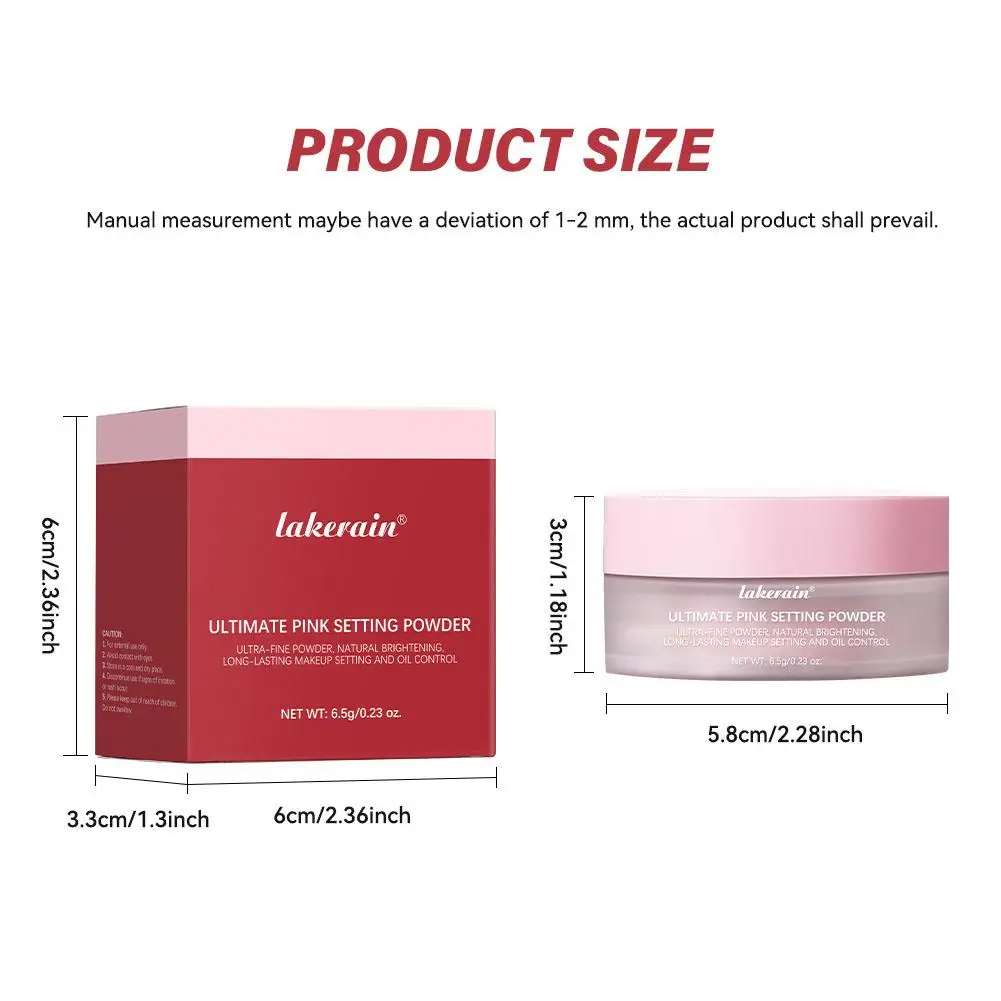 Lakerain Setting Powder Стойкая матовая натуральная фиксирующая пудра для контроля