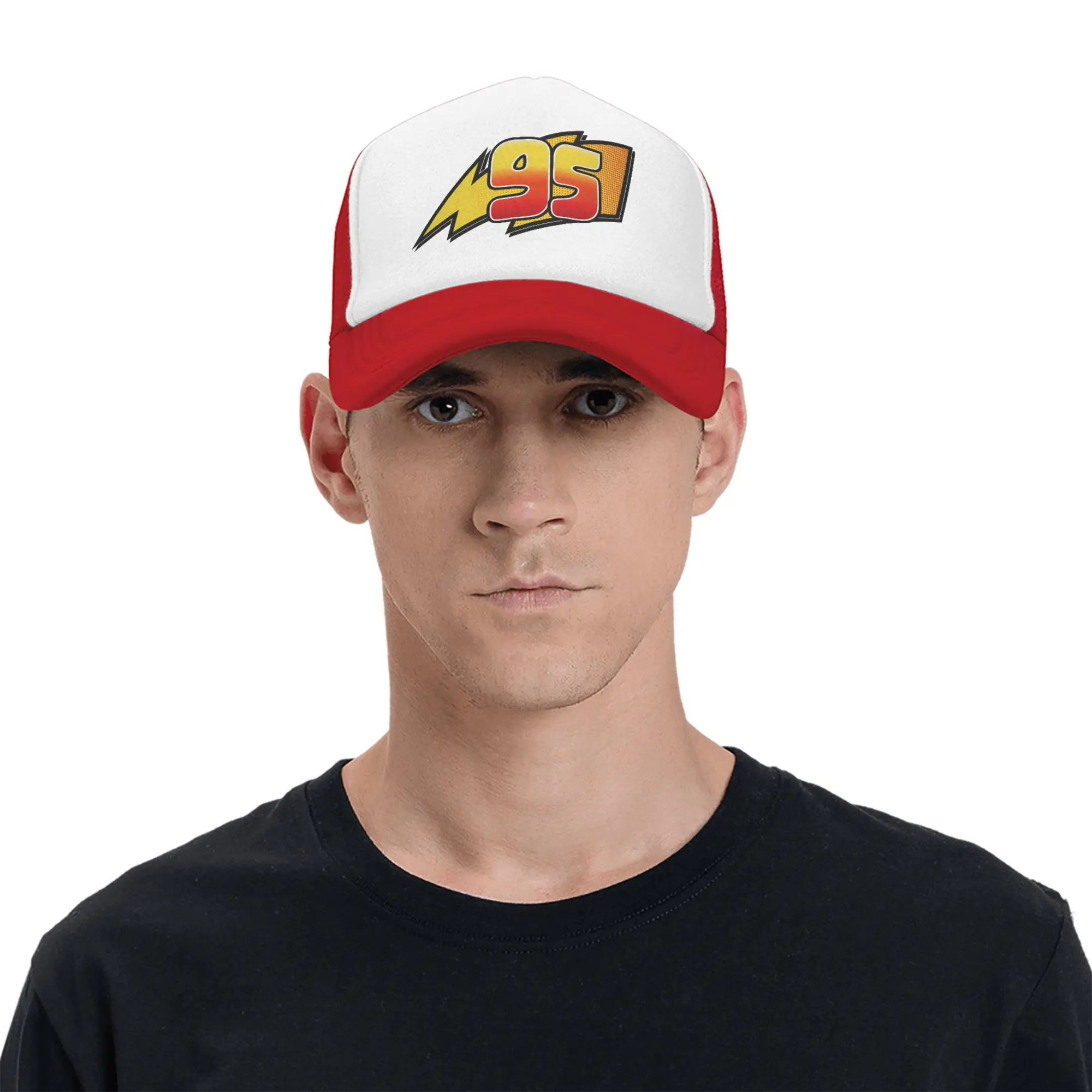 Бейсболка Lightning Mcqueen 95 с логотипом, повседневная, весенняя, в стиле тракер, высококачественная, в стиле K-pop, рок, хип-хоп, мужская, Y2K, крутая бейсболка (art.: 3920da59e295b) - 3920da59e295b