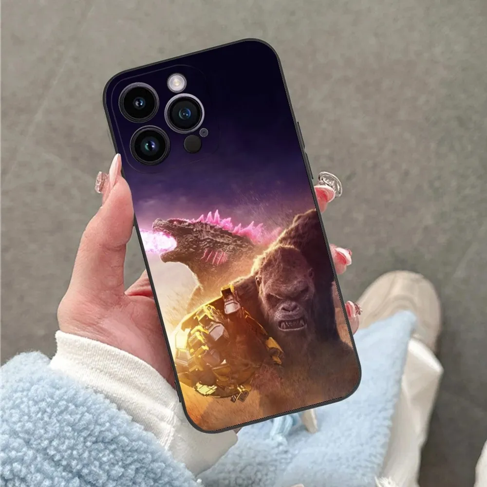 Japan Monster-G-Godzillas Phone Case For iPhone 16 15 14 13 12 11 Plus Pro Max XS X XR SE Mini 8 7 Soft Silicone Black Cover