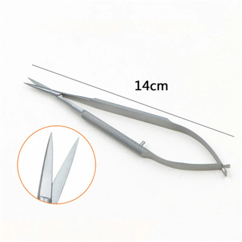 

14Cm Straight Curved Scissors Stainless Steel Ophthalmic Microscissors Corneal Suture Removal Scissors Double Eyelid Surgery Ope