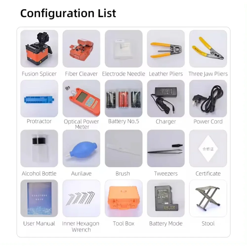 Механический аппарат Groothandel Glasvezel Fusie с автоматическим сращиванием 80S 4 Motoren 7