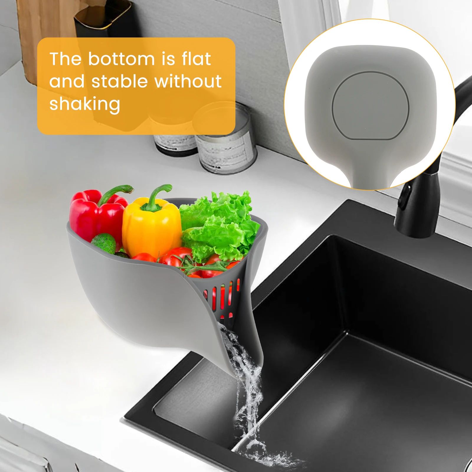 Силиконовая Сливная Корзина Многофункциональная Устойчивая К Высоким