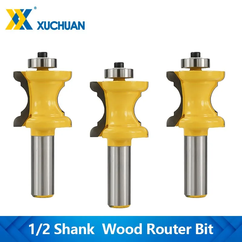 

Wood Router Bit 1/2 Shank 1-1/4 Diamater Bullnose with Bead Column Router Bit Line knife Milling Cutter for Woodworking