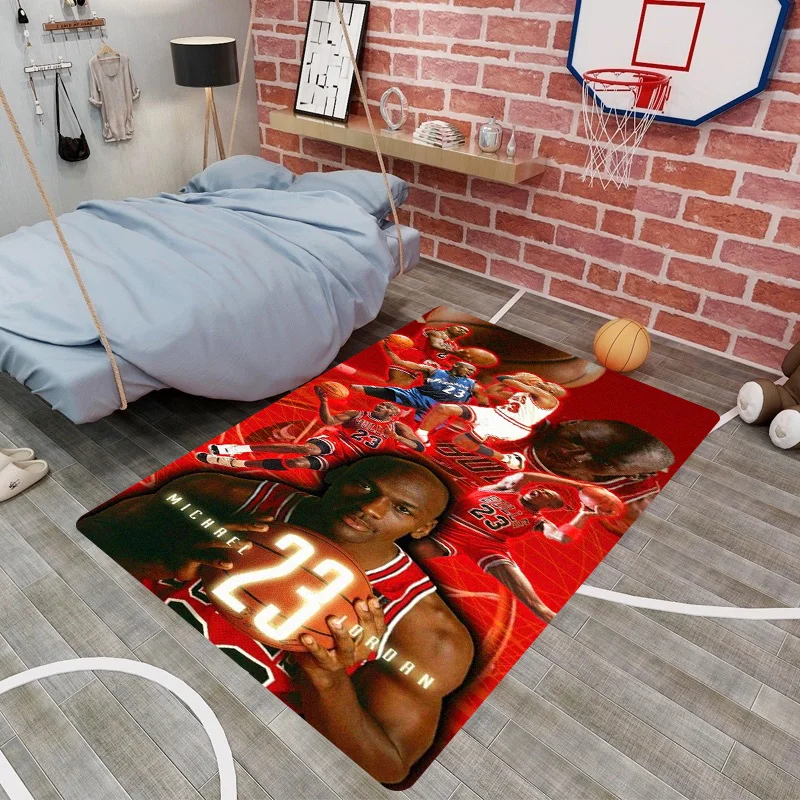 NBA sports basketball star printed carpet Brown Jordan Kobe James living room bedroom sofa floor mat