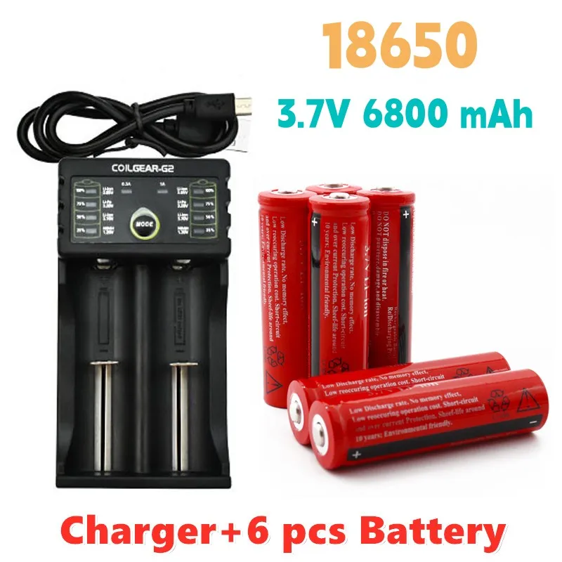 

3.7 V wiederaufladbare liion batterie für Led taschenlampe batery litio batterie + Ladegerät