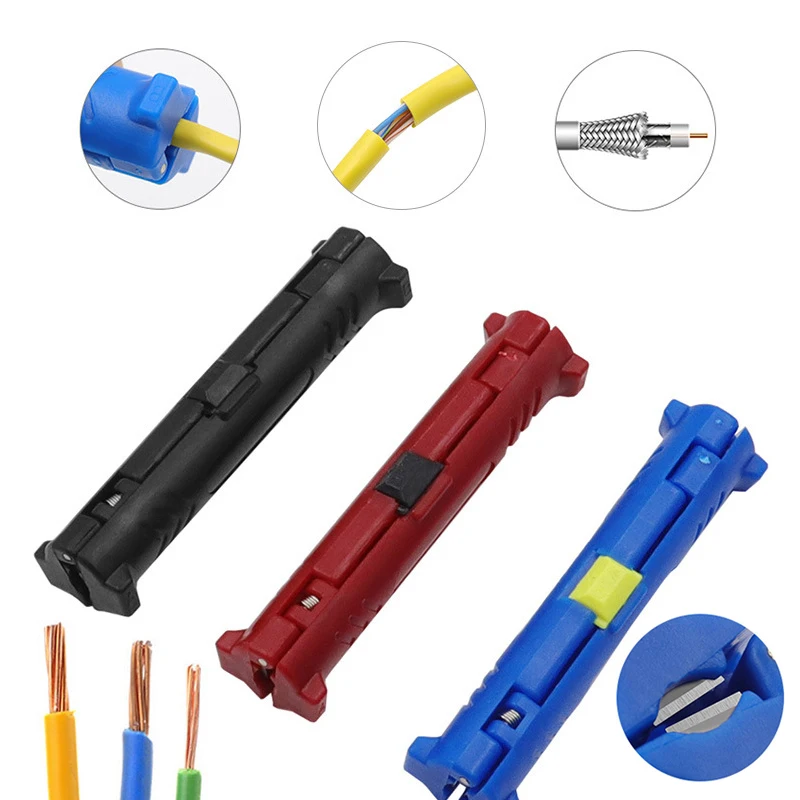 

Rotary Stripper Network Multi-function Coaxial Automatic Pen Cutter Stripper Tool Wire Electric Cord Cable Stripping Pliers Wire