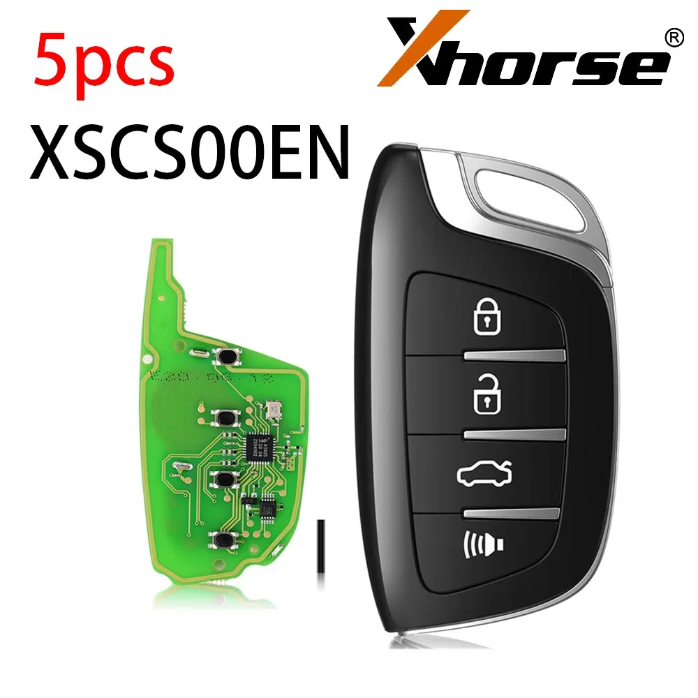 

Xhorse XSCS00EN Smart Remote Key 4 Buttons Colorful Crystal Style Proximity for VVDI/VVDI2 Mini Key Tool 5PCS/Lot