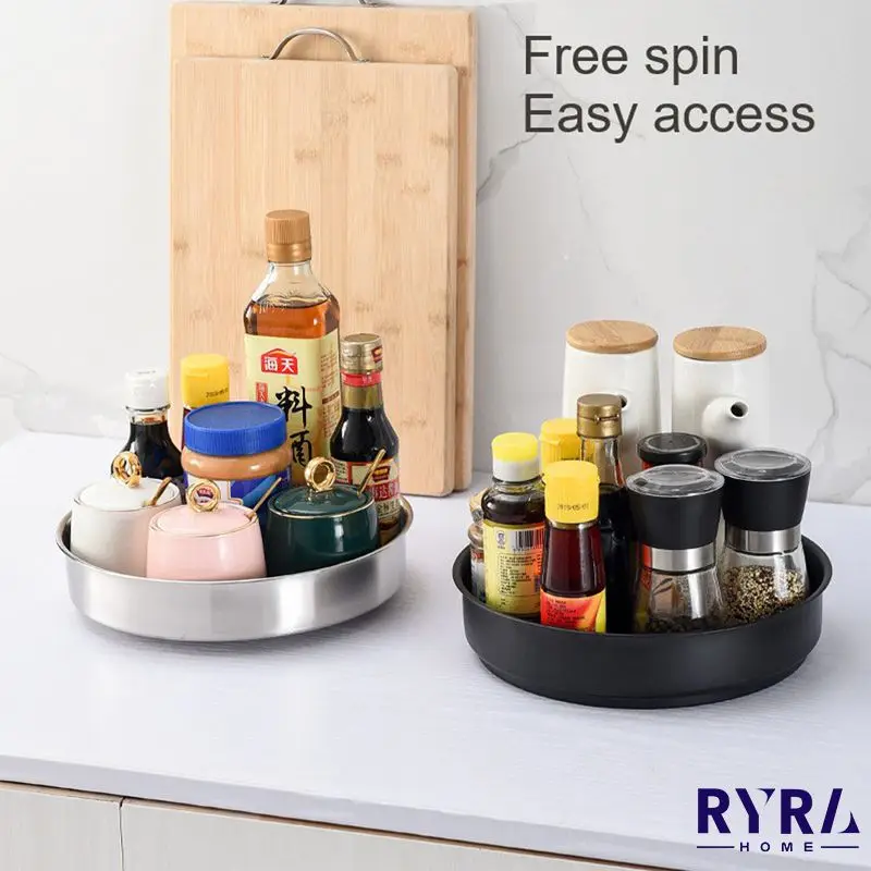 

360° Rotating Spice Seasoning Rack Organizer Holder Kitchen Storage Tray Lazy Susans Home Supplies For Bathroom Container Trays