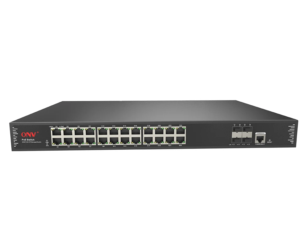 Фото 28-портовый управляемый коммутатор L2+ с поддержкой PoE+ мощностью 30 Вт, 4x10G SFP+, ERPS, 20 мс и IPv4/IPv6 №2