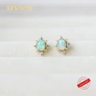 Женские серьги с опалом ITSMOS, серьги из серебра 925 пробы с позолоченным покрытием, в стиле ретро