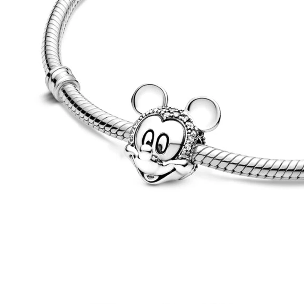 PANDORA-Bracelet à boucle fixe Minnie pour femme, clip non ald, bijoux à la mode, bricolage, cadeaux exécutifs, 925