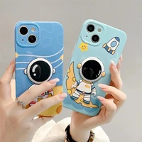 3d star astronaut cartoon case for iphone 11 12 13 pro max x xr xs max lens camera protector silicone fashion shockproof cover