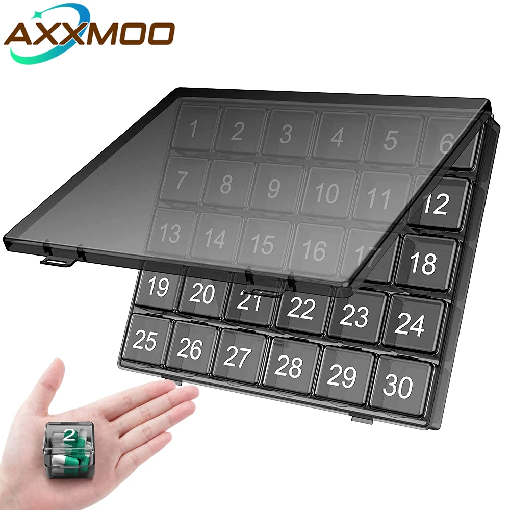 Ежемесячный органайзер для таблеток один раз в день-30-дневный фотоорганайзер