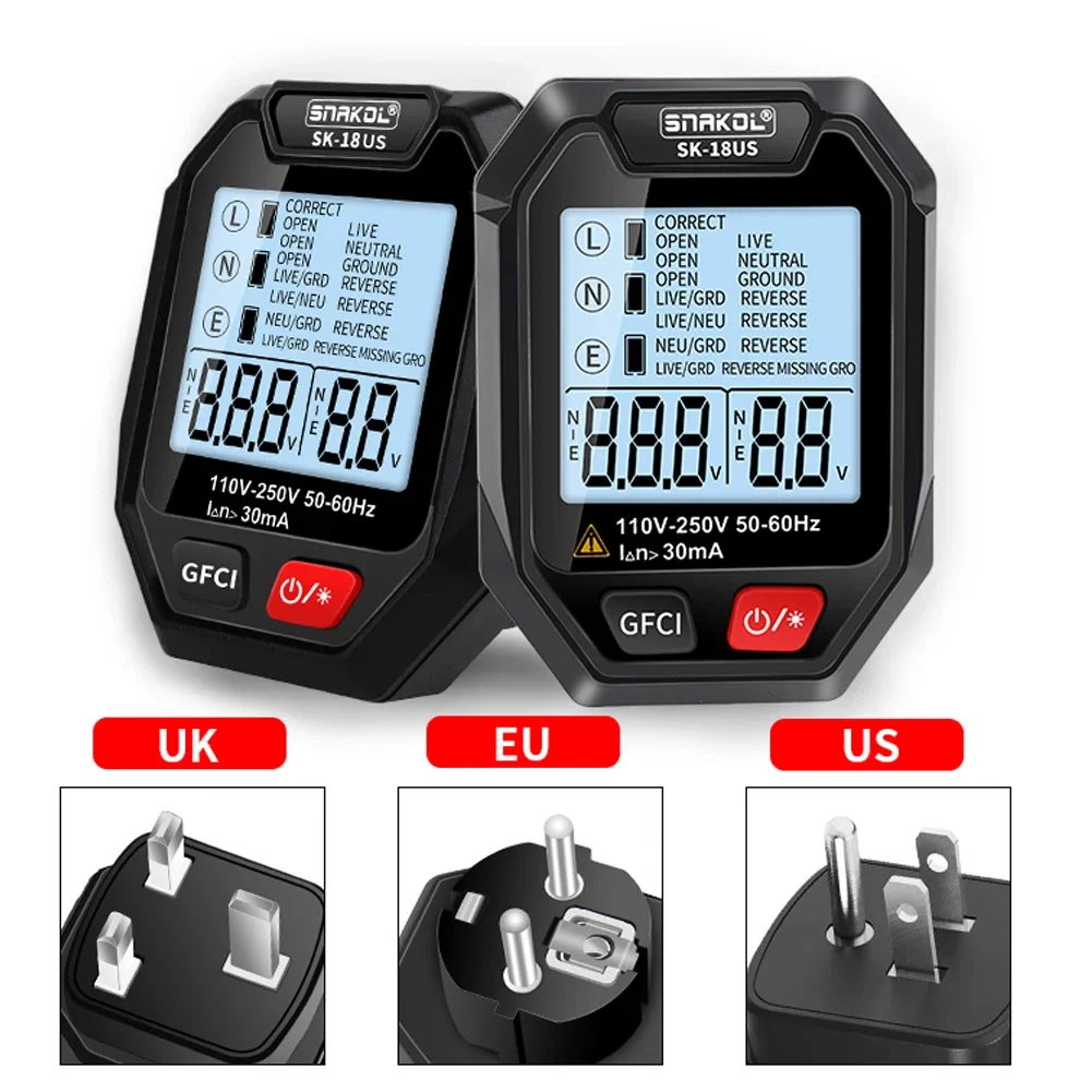 Интеллектуальный тестер розеток ручной напряжения инструмент обнаружения