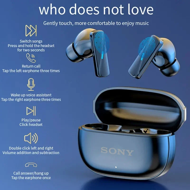 Фото Оригинальные беспроводные Bluetooth-наушники Sony Mate 50 TWS, настоящие спортивные наушники Hi-Fi, стерео игровая водонепроницаемая гарнитура с микрофоном №5