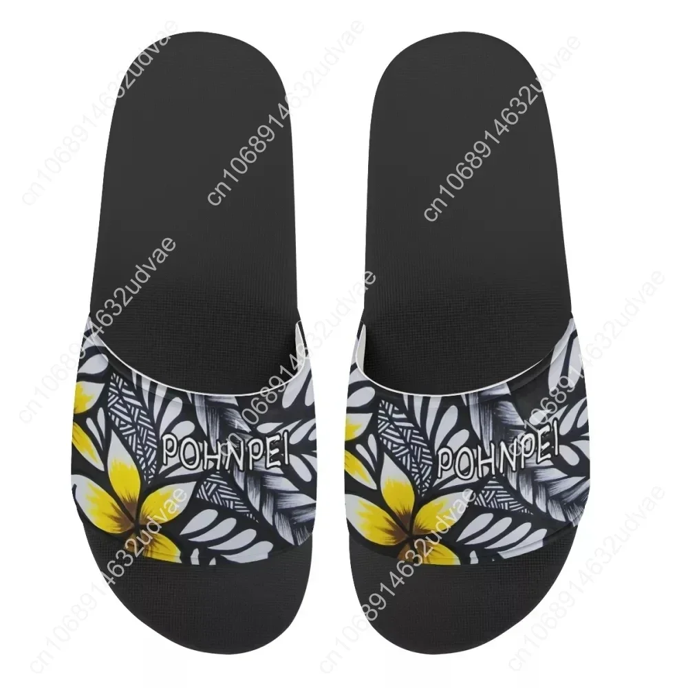 Полинезийские домашние тапочки Pohnpei с традиционным этническим принтом
