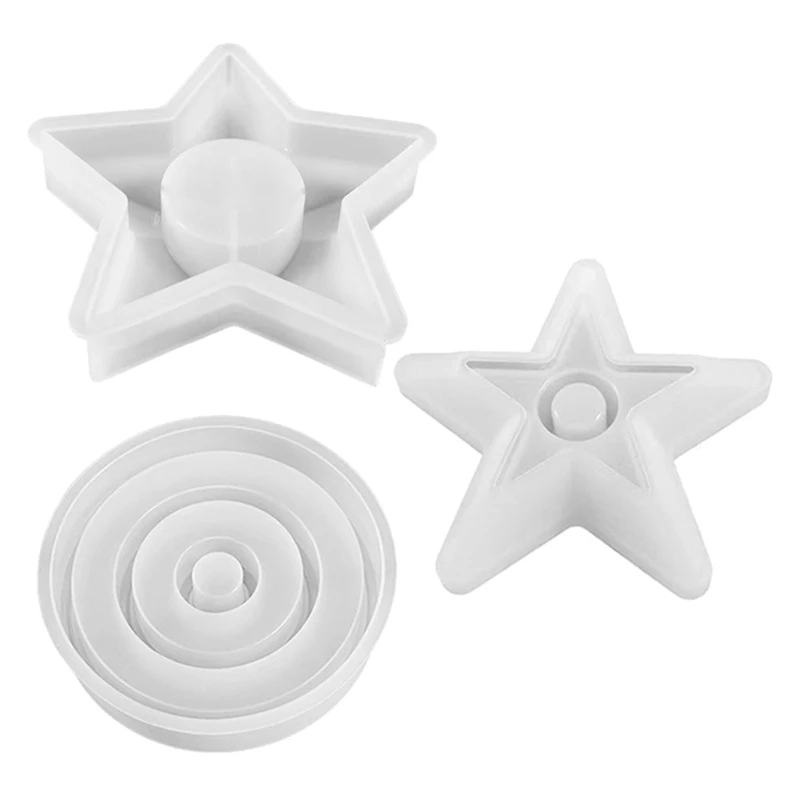 

Candle Holder Tray Gypsum Resin Mold Handmade Candle Holder Mold Decoration